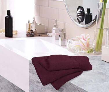 Набір рушників для рук Utopia Towels з 100% бавовни, 41x71 см, 6 шт, бордовий — м'які та гігроскопічні