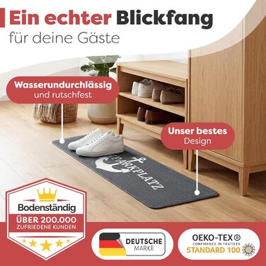 Килимок для дому 40x60 см, стійкий до прання - ідеальний розмір для вхідних дверей. Килимок для прихоплювання бруду, килимок з написом 