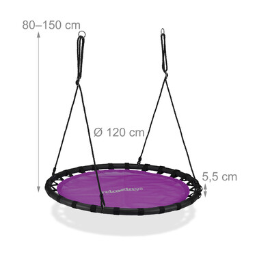 Relaxdays Bird Nest Swing 120cm