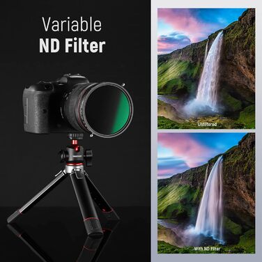 ND-фільтр Neewer 82mm 2-в-1 (ND2-ND32) + CPL (поляризаційний) - HD скло, нанопокриття, водонепроникний, стійкий до подряпин