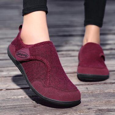 SMajong Теплі домашні тапочки для чоловіків та жінок. Зручні, неслизькі, легкі, з повним закриттям, з фетру. Для дому та вулиці. Розміри 36-46. Колір: червоний.