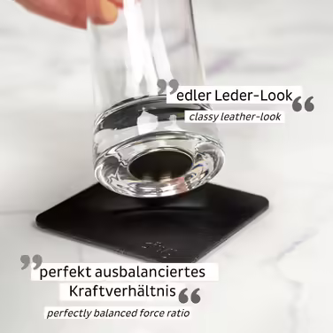 silwy® Magnet Glasses, fine crystal glasses with perfectly integrated magnets and metallic Nano-Gel coasters (Beer // 0.3 liters)