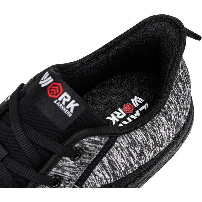 Черевики робочі чоловічі LARNMERN, захисні черевики з металевим носком, легкі, зручні, для скейтбордингу, амортизація, сірі, чорні, 42.5 EU