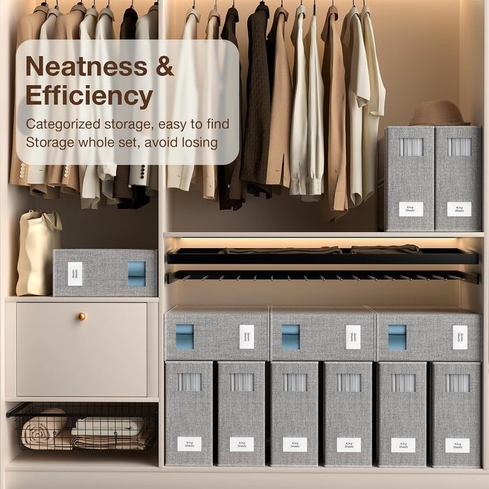 Коробки для зберігання під ліжко MIXC, 4 шт., 100л з кришкою, 30*39*12 см, для одягу та постільної білизни