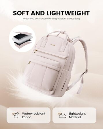 LOVEVOOK Рюкзак-переноска для мами та тата, рюкзак для підгузників з пеленальною підкладкою, сумісний з візком, великий, для подорожей, бежевий