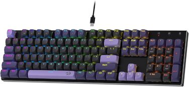 Redragon K556 HE Rapid Trigger - Механічна ігрова клавіатура з магнітними перемикачами, 104 клавіші, US-розкладка