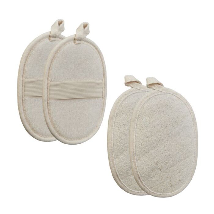 Relaxdays Loofah Sponge Set of 4