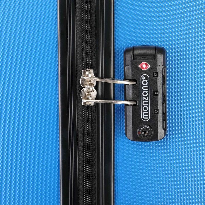 Набір валіз MONZANA® 3шт Exopack TSA, 3 шт. (M-L-XL), жорсткий корпус, блакитний