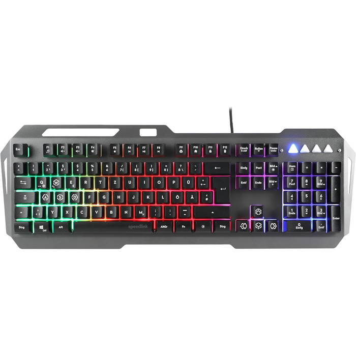 Speedlink LUNERA 4-в-1 RGB Ігровий Набір – Клавіатура, Миша, Навушники та Килимок для Миші, QWERTZ, Чорний