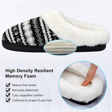 Тапочки халатні AONEGOLD для жінок, зимові, теплі, з плюшем, з пам'яттю, зручні, унісекс, для дому та вулиці, антиковзкі (40/41 EU, чорний)