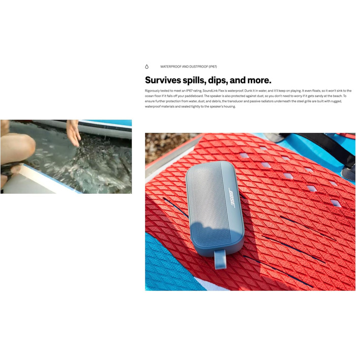 Портативна Bluetooth колонка Bose SoundLink Flex SE - Водонепроникна, Чорний колір