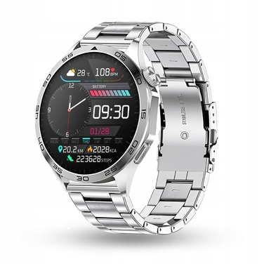 Чоловічий смарт-годинник JG Smart JGR-JS300 з функцією ЕКГ, сріблястий