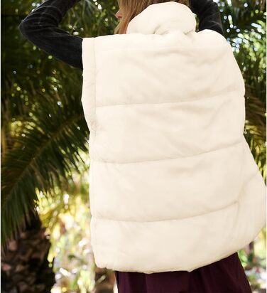 Жіноча пухова жилетка Ainangua з коміром-стійкою, блискавкою, без рукавів, тепла зимова жилетка, легка куртка, бежева XS