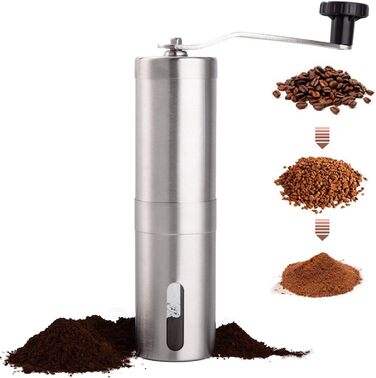 Ручна кавомолка PARACITY з нержавіючої сталі, керамічний жорно, для Aeropress, фільтр-кави, еспресо, френч-прес, турка, подарунок