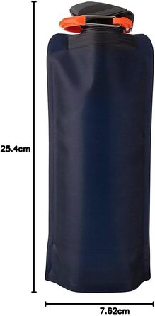 Eclipse Plastic Collapsible/Rollable Water Bottle, Reusable (.70 Liter, 23 Ounces - 2 pack, Night Blue)