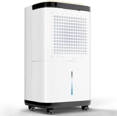 Електричний осушувач повітря JUMMICO 12л/день з датчиком вологості, 2.2л бак, LED-дисплей, шланг 1.5м, фільтр для дому, ванної кімнати