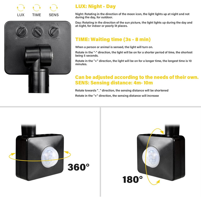 Willpower 200W 20000LM LED Floodlight Outdoor with Motion Sensor, 6000K Cool White, IP66 Waterproof LED Outdoor Floodlight, Spot Light for Garage, Hallway, Garden, Courtyards, Hotel, Sports Field