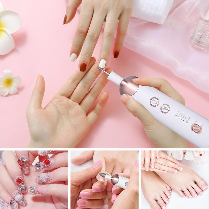 Електрична нагрівалка для нігтів, манікюрний набір 9 в 1, професійна, портативна, до 15 000 об/хв, для гелевих нігтів рук та ніг