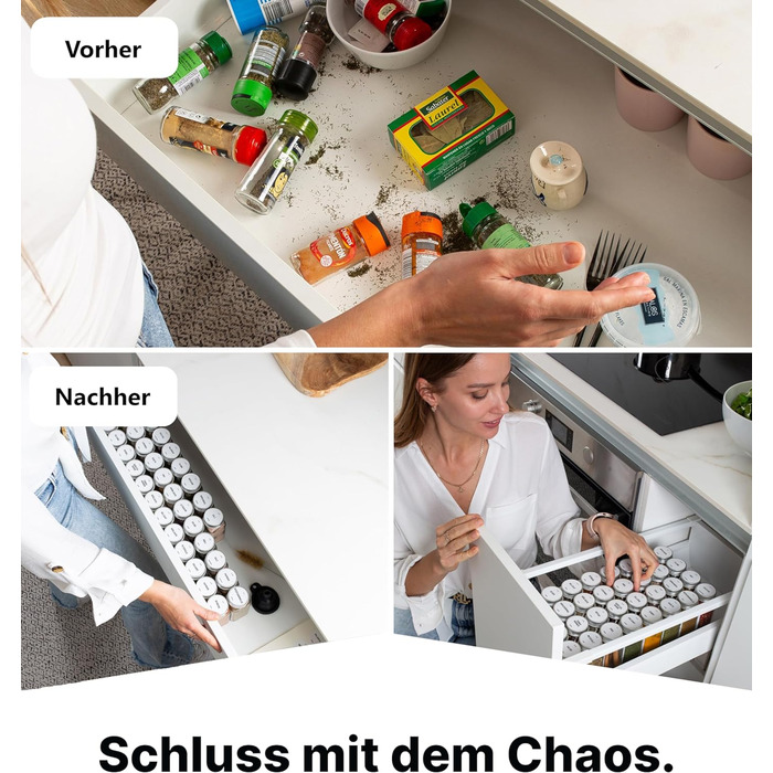 Набір скляних баночок для спецій Deco haus® з кришкою та ситом [+Етикетки] - 24 шт.