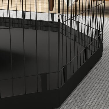 PawHut® Вольєр для цуценят, огорожа для собак, вольєр для тварин, 71x61 см (Чорний, 159 x 76 см)