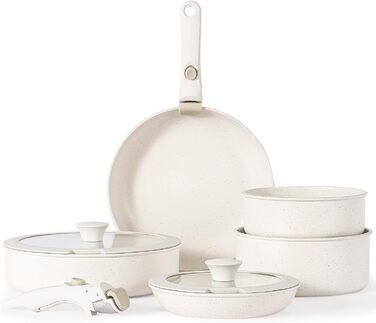 Набір каструль та сковорідок з керамічним покриттям 9 шт. (без ПТФЕ та ПФОА)