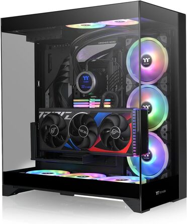 Корпус для ПК Thermaltake CTE Black E550 TG, ATX/E-ATX, двокамерний дизайн, загартоване скло, підтримка радіаторів до 420 мм, оптимізований повітряний потік