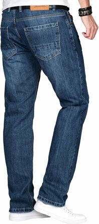 Чоловічі джинси Alessandro Salvarini Comfort Fit прямого крою, середній блакитний, 38W/32L