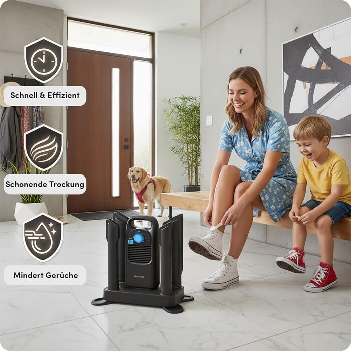 Сушарка для взуття 2 пари з таймером: для спортивного, туристичного, робочого та мото взуття - швидка, тиха та бережна