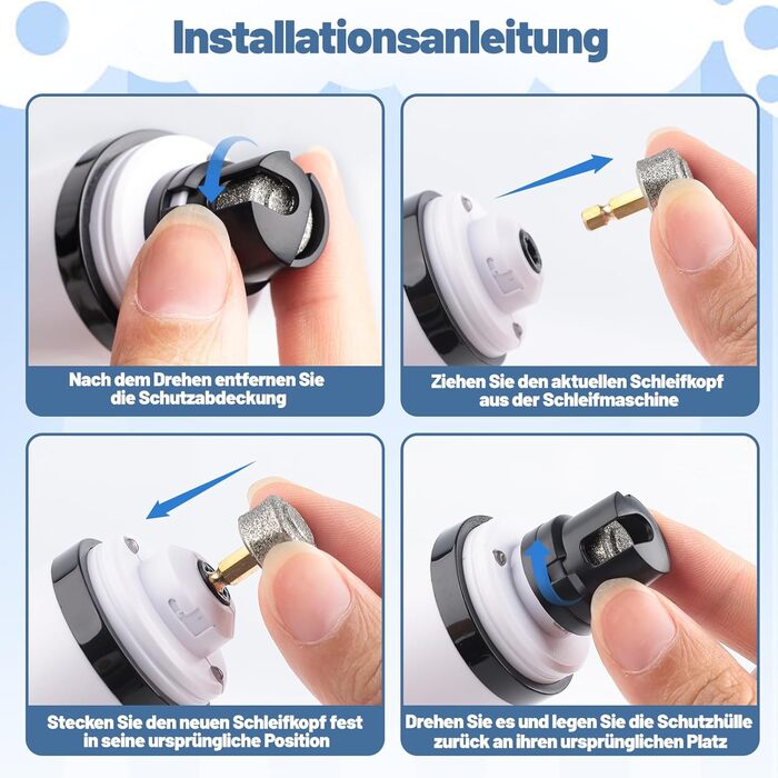 Шліфувальник кігтів для собак - тример для кігтів з 3 насадками, тихий та потужний, з LED-підсвіткою та 3 швидкостями, підходить для собак, котів та інших тварин