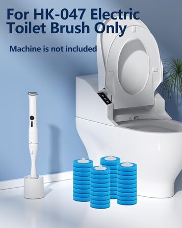 Electric Toilet Brush and Holder, Leebein Electric Toilet Bowl Scrubber Kit with 8 Replaceable Brush Heads, Disposable Toilet Brush with 6 Cleaning Refills, 2 Grout Brushes (Replacement Brush 36)