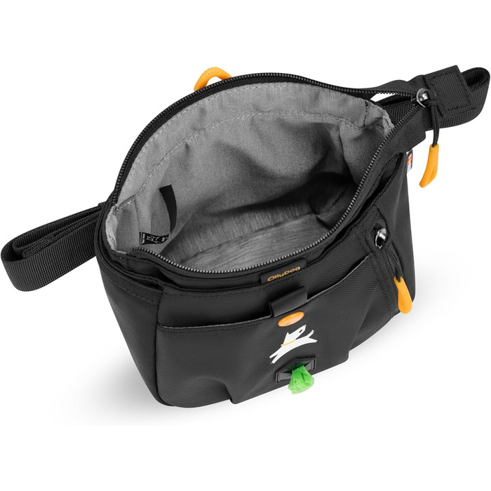 ОлліДог Backcountry Tagestasche - сумка для ласощів та відходів для собак, з кліпсою на пояс, Raven S'25