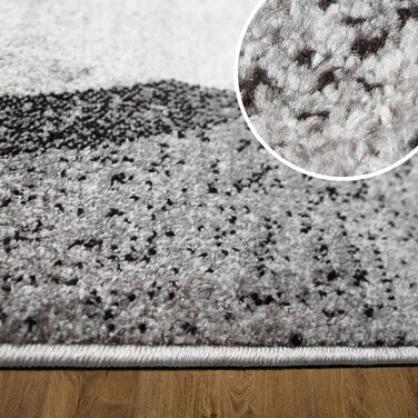 oKu-Tex килим для вітальні [80x150 см] з м'якого короткого ворсу кремового кольору - сучасний килим для дому з хвилястим геометричним дизайном, прямокутний, німецька якість