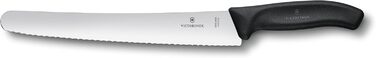 Ніж-кондитерська пилка VICTORINOX Swiss Classic 26 см, хвилька, нержавіюча сталь, чорна ручка