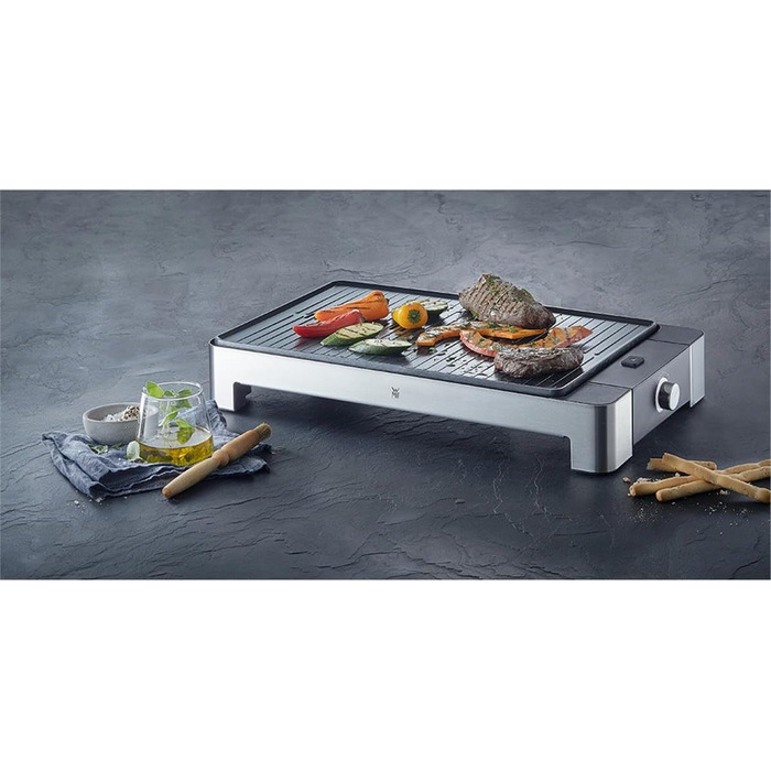 WMF Lono Table Grill with Grate, 2000W Electric Grill, Variable Temperature Control - Tabletop Grill, No Stand