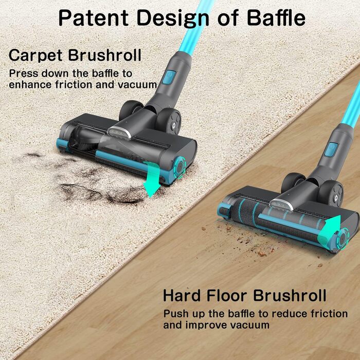 Акумуляторний пилосос JASHEN V18: потужність 22000Pa, до 40 хвилин роботи, HEPA 13 фільтр, бездротовий, без мішка, об'єм контейнера 600 мл, ручний та вертикальний, з насадкою та кріпленням для стіни