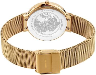 Жіночий кварцовий годинник Bering Minimalist 14531: сталевий корпус 31 мм, міланський ремінець, сапфірове скло, водозахист 5 ATM