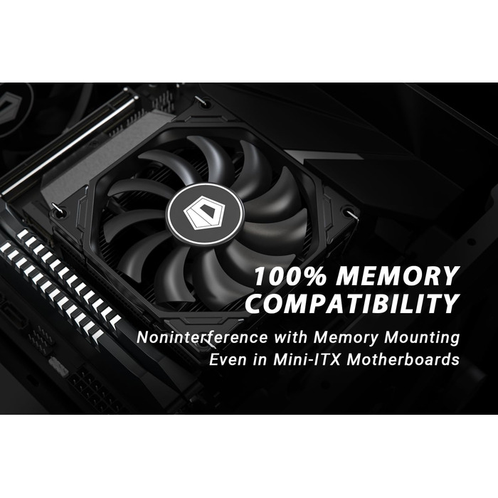 Кулер для процесора ID-COOLING IS-40X V3: низький профіль, 45 мм, 4 heatpipes, 92 мм вентилятор, підтримка Intel LGA1700/1200/115X, AMD AM5/AM4