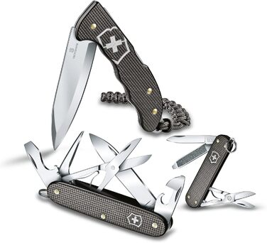 Нож VICTORINOX Classic SD Alox Limited Edition 2022, 5 функцій, Swiss Made, мультитул з ножицями, сірий, у подарунковій коробці