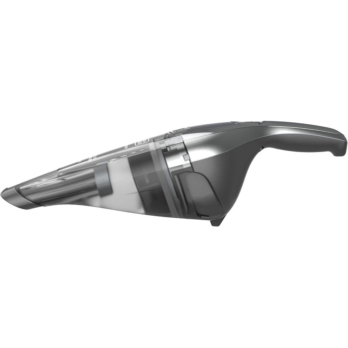 Акумуляторний пилосос ручний BLACK+DECKER Dustbuster NVC220WBC 7.2V (1.5Ah), сірий металік, 385 мл, без мішка, з насадкою для щілин та док-станцією