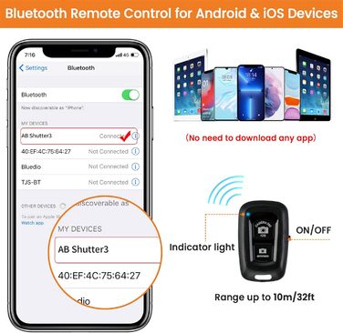 Штатив для камери та смартфона Handy Upgrade 172 см з тримачем та пультом, легкий, чорний
