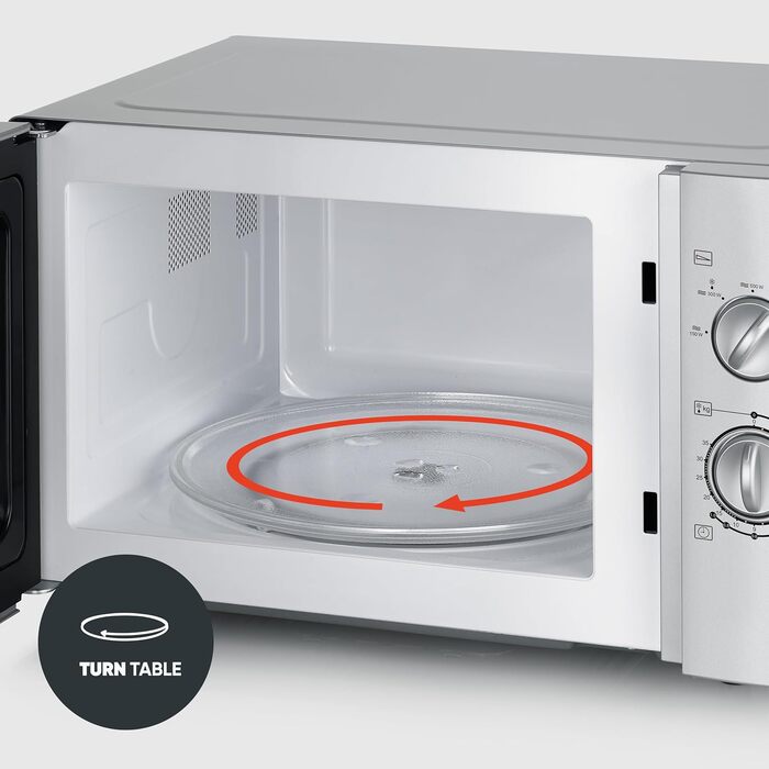 Мікрохвильова піч Severin 2-в-1 з грилем 700 Вт, 28 л, сірий, MW 7771