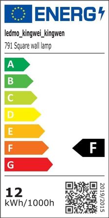 LED-стінні світильники 4 шт. для внутрішнього та зовнішнього використання, регульований світловий промінь, IP65, тепле біле світло, 12W, чорний колір