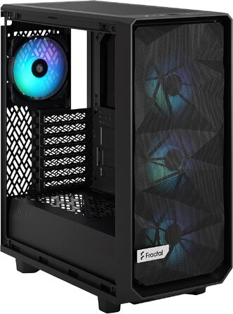 Корпус для ПК Fractal Design Meshify 2 Compact Black ATX Mid Tower, RGB, загартоване скло (Light Tint), високий повітряний потік