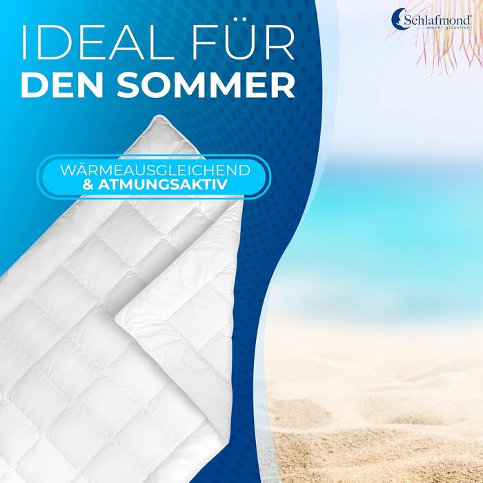 Літня ковдра Schlafmond Medicus Clean 135x200 см для алергіків – дихаюча преміум ковдра з бавовни, виготовлена в Німеччині