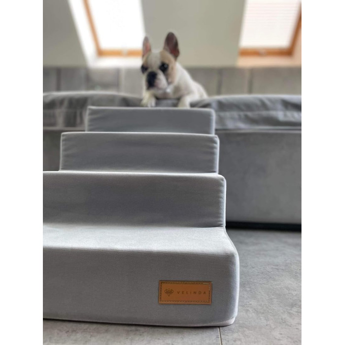 Сходинки для собак Velinda з 4 ступенями, для котів, домашніх тварин, допомога у вході, пінополіуретан (рожевий)