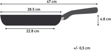 Сковорода Tefal Hard Titanium Essential 28 см антипригарна, з індикатором нагріву, виготовлена у Франції