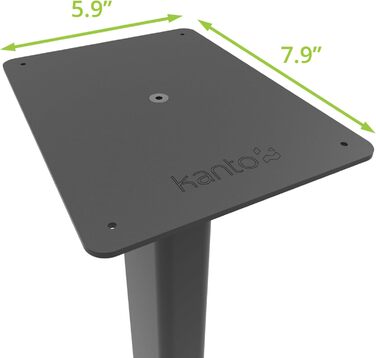 Підлогові стійки Kanto ST28 для поличних акустичних систем 28'' (13,6 кг), пара, чорна сталь, чорна MDF основа