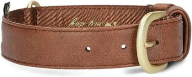 Нашийник для собак ZWEI Leo LE15 з якісної штучної шкіри, регульований, середній/великий розмір, колір cognac