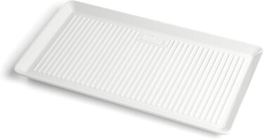 Weber Porcelain Serving Platter (40 x 22cm), made of extremely durable, scratch-resistant hard porcelain, perfect for outdoor use, extra reinforced bottom, dishwasher-safe - White (17884)