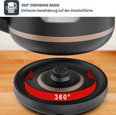 Електричний чайник Tefal Includeo KI5338, 1 л, 2400 Вт, чорний